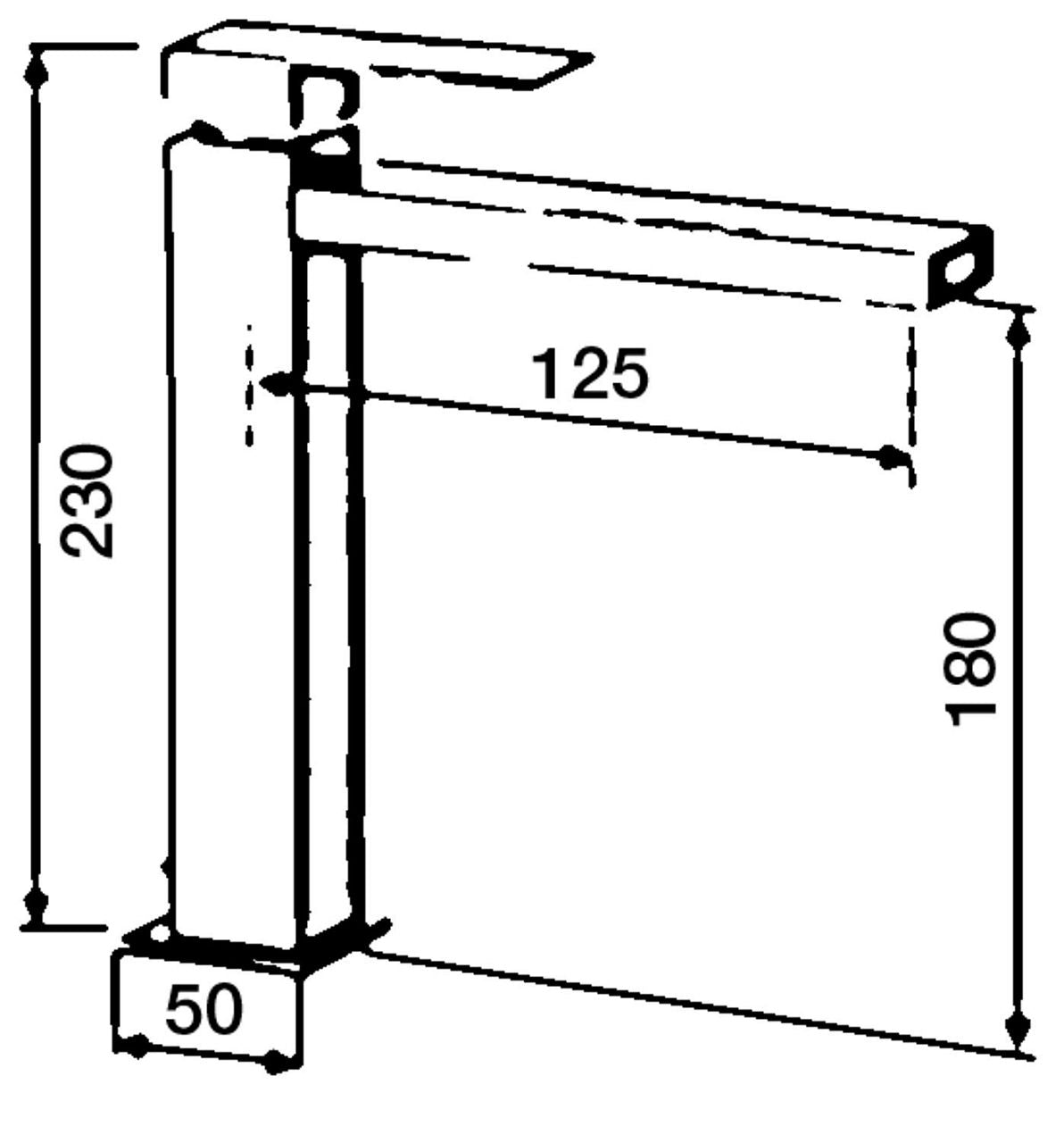Mitigeur de lavabo Evenes Skyline saillie 184mm chromé