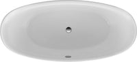 Baignoire CLAS îlot L×H×P: 1805×745×835 mm pose libre volume: 200 l acrylique blanc