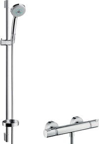 Hansgrohe Croma 100 900 mm chrome thermostatic shower set
