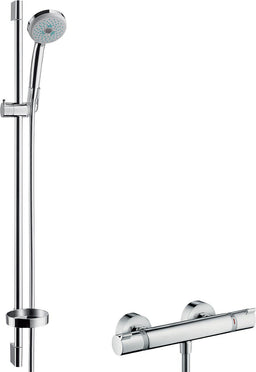 Kit de douche thermostatique Hansgrohe Croma 100 barre 900 mm chrome