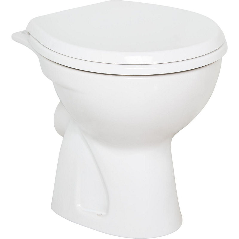 WC au sol à fond creux Ideal standard Eurovit sortie extérieur waagrecht L x H x P : 360x390x485 mm blanc