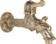 Robinet d'arrosage en bronze avec poignée à levier, raccord mural 1/2" et rosace