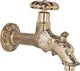 Robinet d'arrosage en bronze avec poignée rotative raccord mural 1/2" et rosace