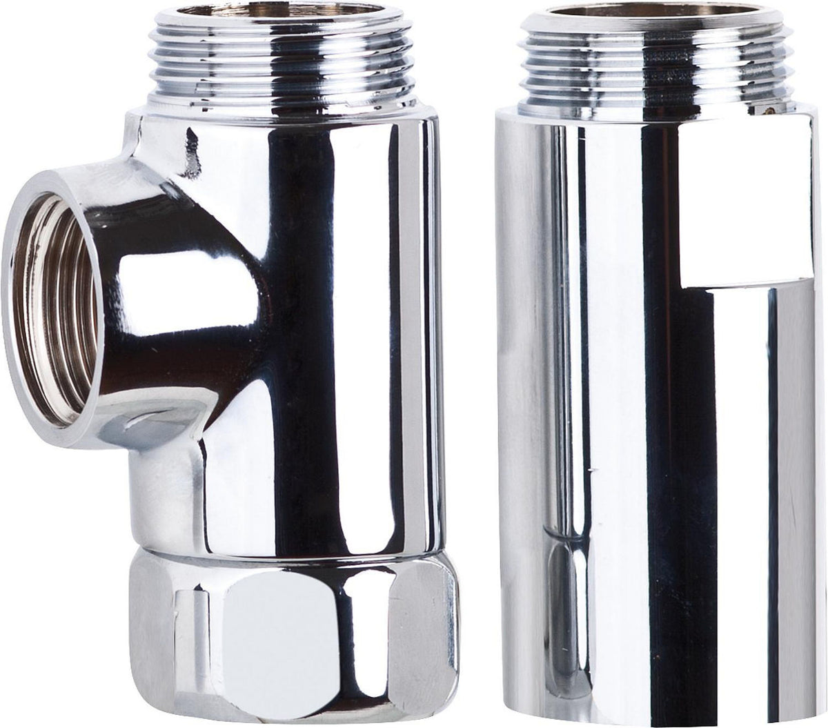 Pièce en T et d'espacement SCHELL avec écrou-raccord 3/4" chromé