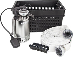 Flutset avec pompe inox E-ZW 65 A (clapet anti-retour, flotteur, agrafe)