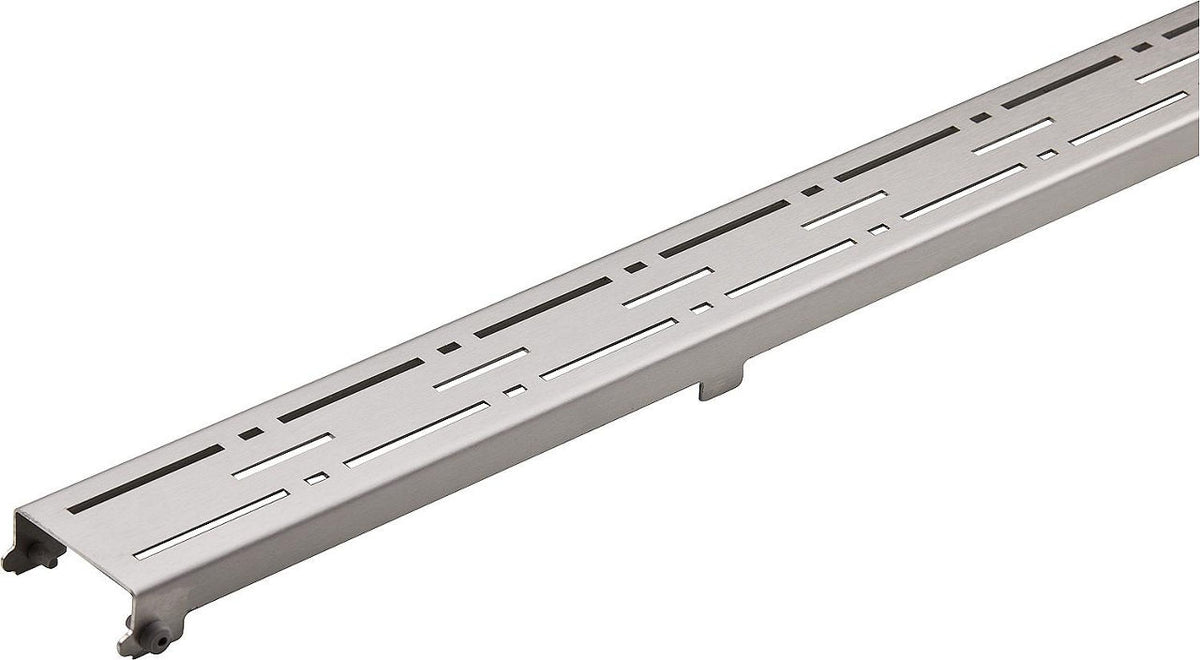 Grille en inox brossé Evenes Série Lines 800 mm