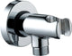 evenes BP A 001 WA Coude de raccordement mural avec support de douche, DN15 (1/2") chromé