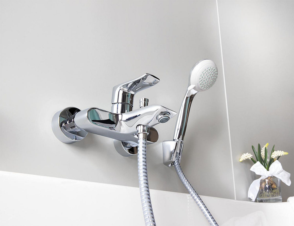 Mitigeur bain/douche apparent Hansgrohe Metris saillie 181 mm chromé