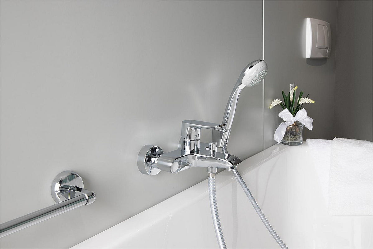 Mitigeur bain/douche apparent Hansgrohe Metris saillie 181 mm chromé