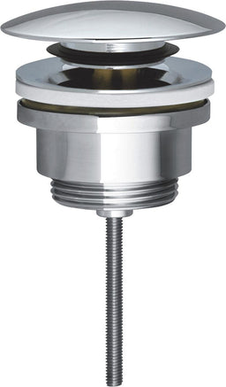 Bonde 1 1/4" laiton chromé pour lavabo et bidet avec fonction clic-clac