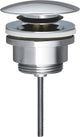 Bonde 1 1/4" laiton chromé pour lavabo et bidet avec fonction clic-clac