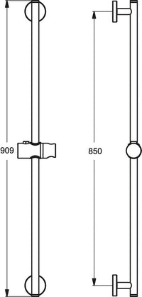 Barre de douche Ideal Standard Idealrain 900 mm chromé