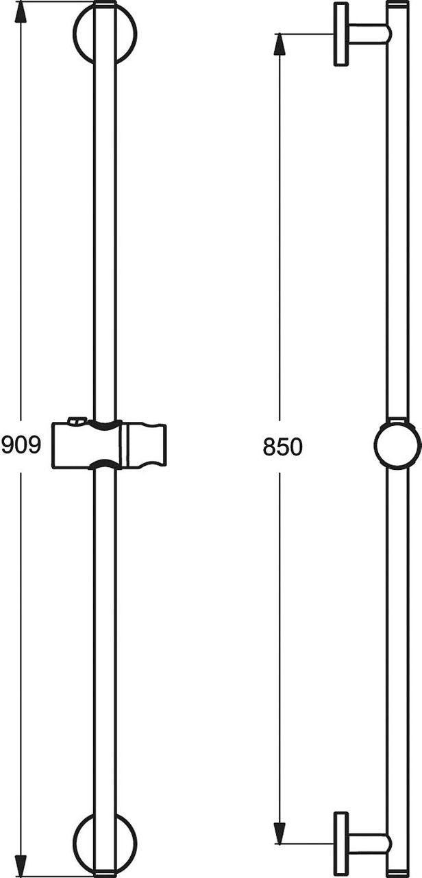 Barre de douche Ideal Standard Idealrain 900 mm chromé