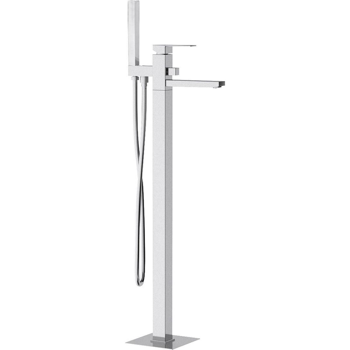 Mitigeur bain-douche sur pied Skyline avec douchette stick + corps encastrement, saillie 223 mm, chromé