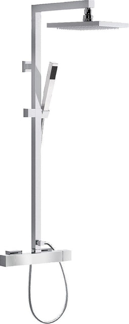 Colonne de douche Skyline avec thermostatique, pomme de douche 240x140 mm et douchette chrome