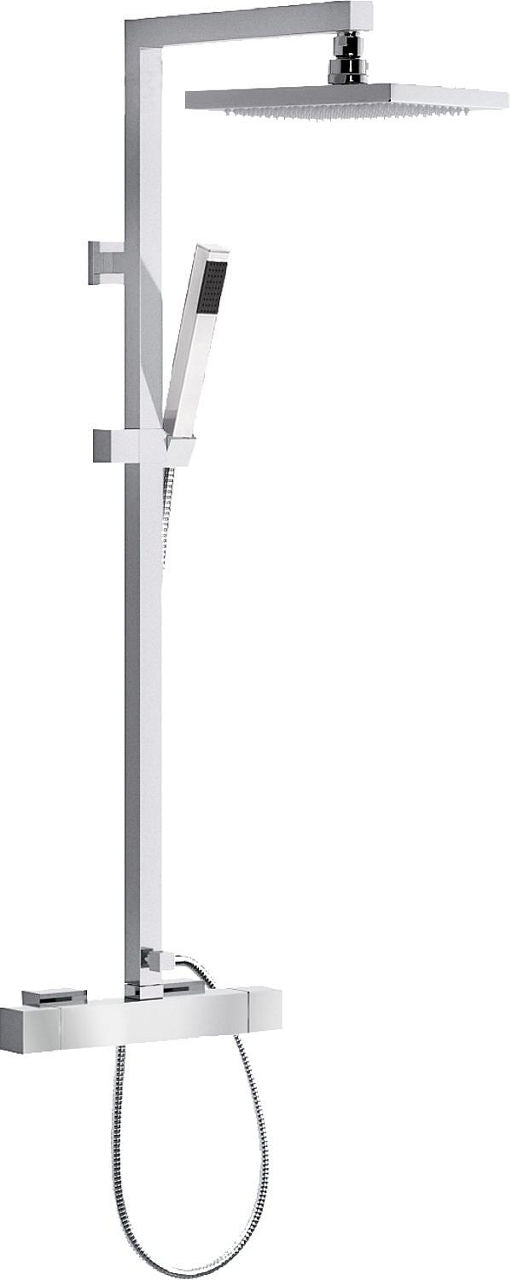 Colonne de douche Skyline avec thermostatique, pomme de douche 240x140 mm et douchette chrome