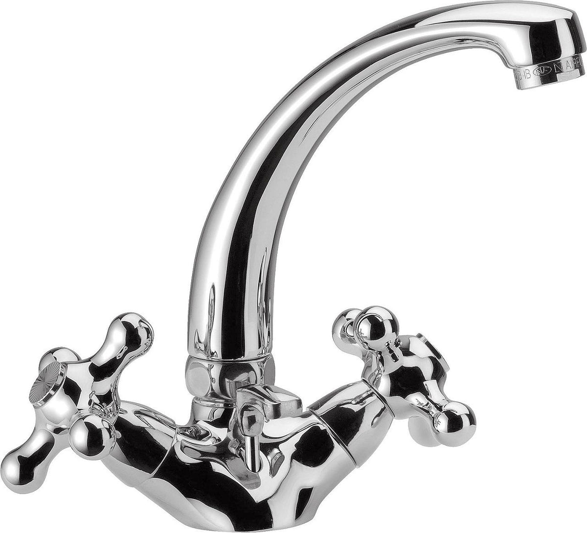 Mélangeur de lavabo Evenes Retro L saillie 125mm chromé