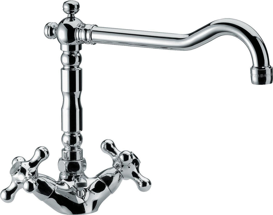 Mélangeur de lavabo Evenes Retro saillie 230mm chromé