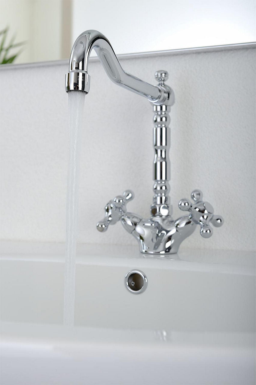 Mélangeur de lavabo Evenes Retro saillie 230mm chromé