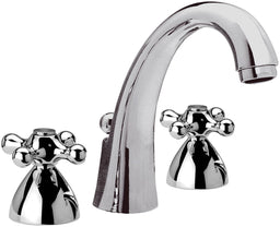 Mélangeur de lavabo Evenes Retro 3 trous saillie 125mm chromé