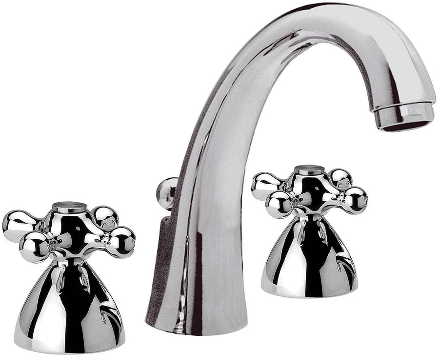 Mélangeur de lavabo Evenes Retro 3 trous saillie 125mm chromé
