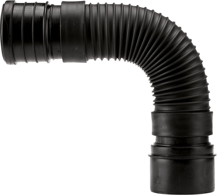 Tube de raccordement WC PE flexible droit, DN 90 / DN 100 3 crans, réglable