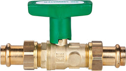 Robinet à boisseau sphérique eau potable UNIWATER à sertir × à sertir, poignée isolante en T