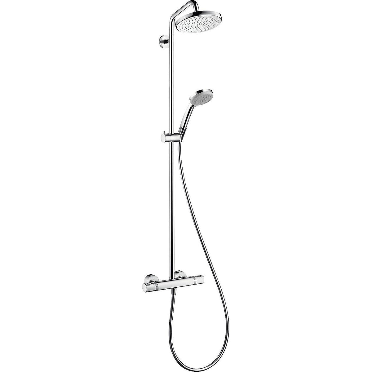 Colonne de douche Hansgrohe Croma 220 thermostatique avec pomme Ø 220 mm chrome