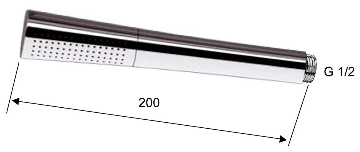 Douchette stick Diva 1 jet conique chromée