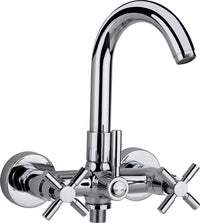 Robinetterie de baignoire 2 poignées Comi saillie 137 mm chromé