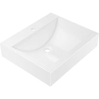 Vasque à poser ERIKA lxhxp : 600x150x500 mm fonte minérale blanche