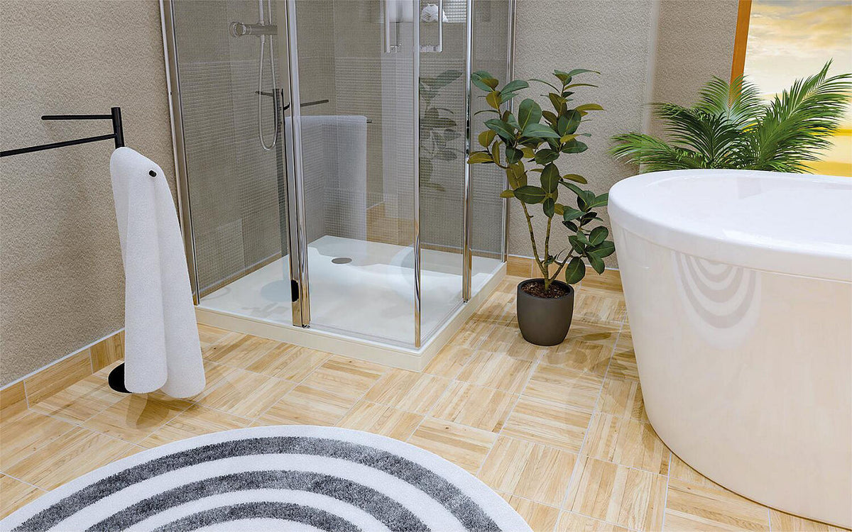 Receveur de douche ERAM carré 800x65x800 mm acier émaillé, blanc