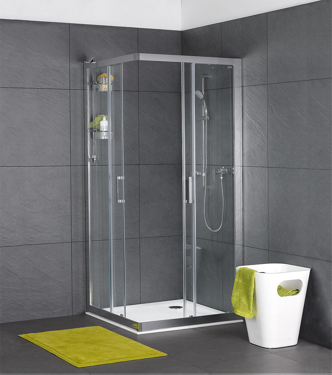 Receveur de douche Roca Edura carré ultra plat en acier émaillé