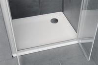 Receveur de douche Edura rectangulaire ultra-plat, acier émaillé