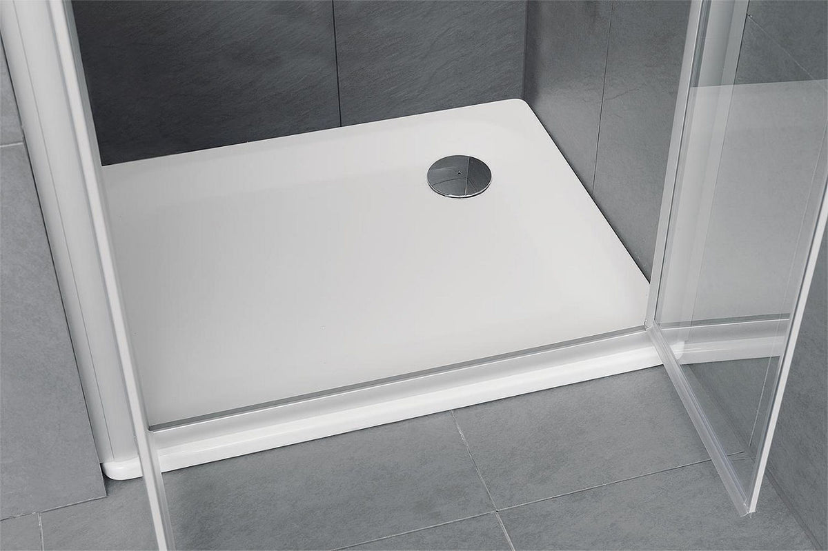 Receveur de douche Edura rectangulaire ultra-plat, acier émaillé