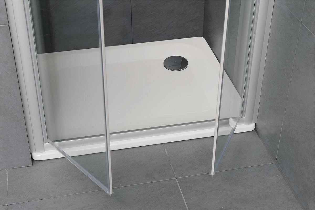 Receveur de douche Edura rectangulaire ultra-plat, acier émaillé