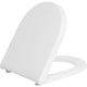 WC abattant Duravit Starck 3 standard,blanc, avec inox- charnière,L x H x P :380x30x383mm