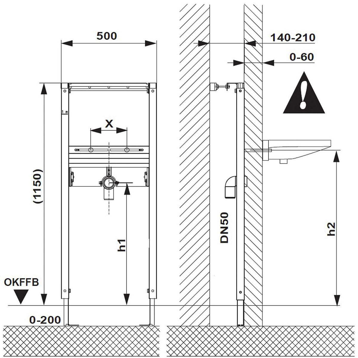 Evenes XS WT Élément pour lavabo