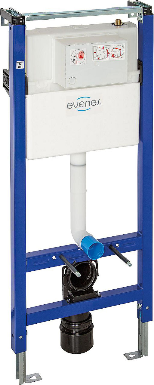 Élément WC Evenes Plus 1150 mm avec réservoir encastré 189, actionnement frontal