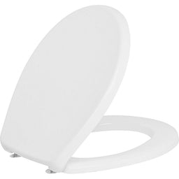 Abattant WC Nemo, blanc, duroplaste, charnières en étrier inox, L x H x P :383x49x460mm