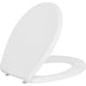 Abattant WC Nemo, blanc, duroplaste, charnières en étrier inox, L x H x P :383x49x460mm