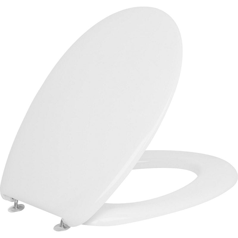 Abattant WC Gola, blanc, duroplaste, charnière inoxe, L x H x P : 383x49x460mm