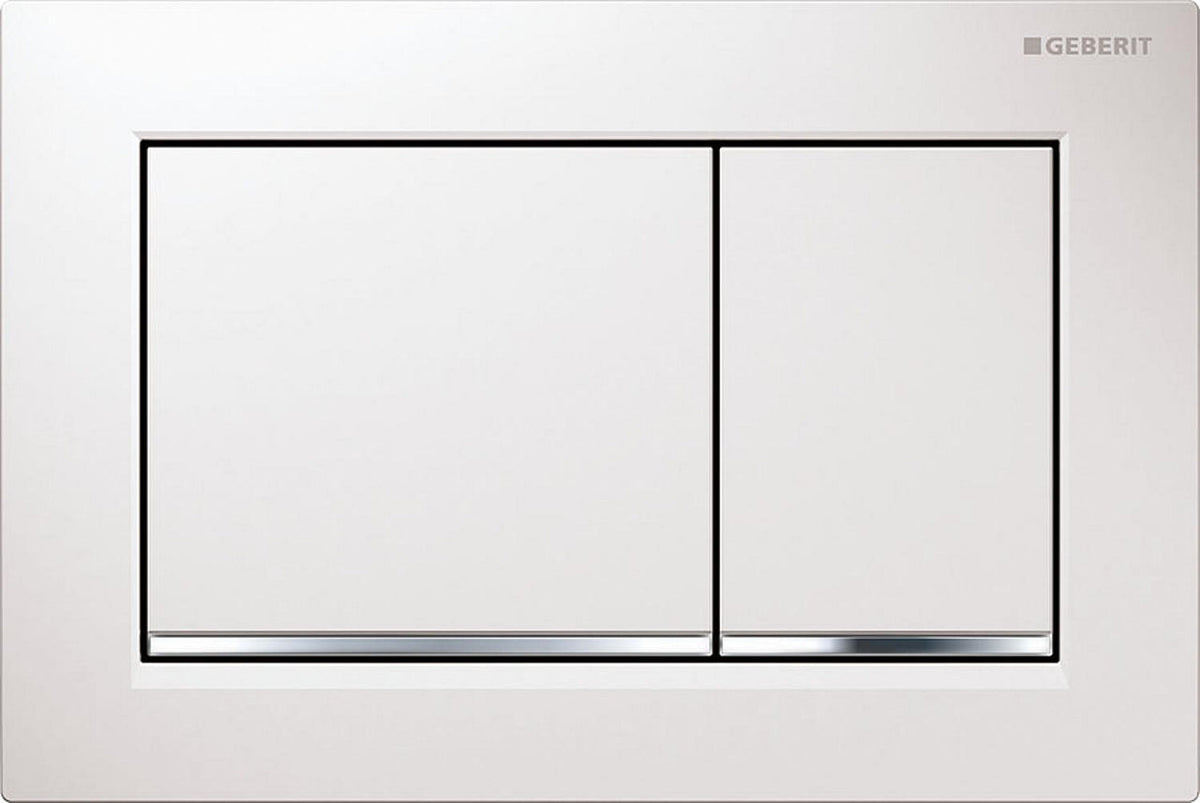 Plaque de commande Geberit Omega 20 Square, rinçage à 2 quantités
