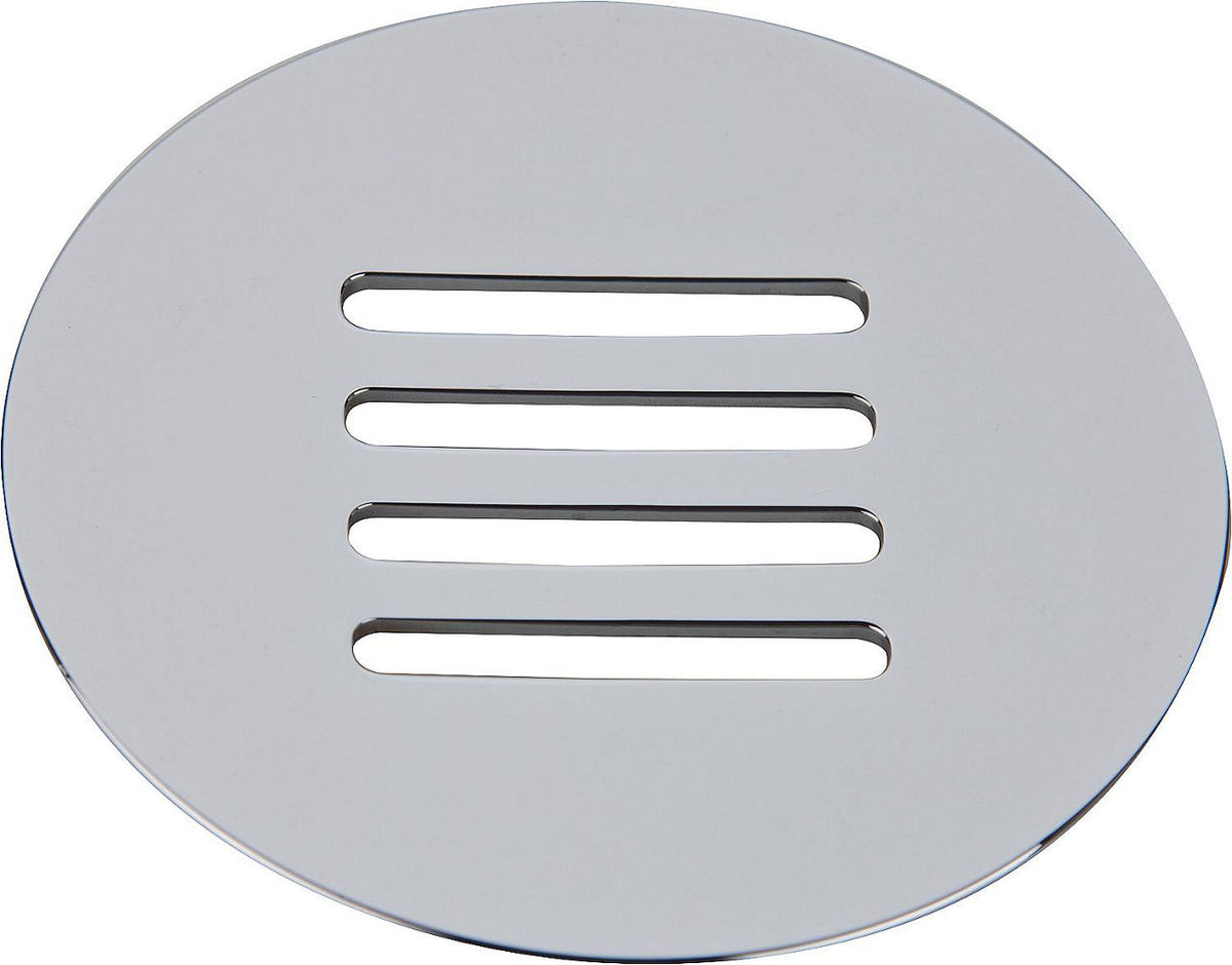 Grille de bonde laiton chromé 115 mm pour bonde de douche 93 953 73
