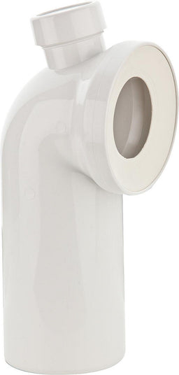 Coude de raccordement WC 90°, DN 100 avec support supplémentaire DN40/DN50, blanc alpin
