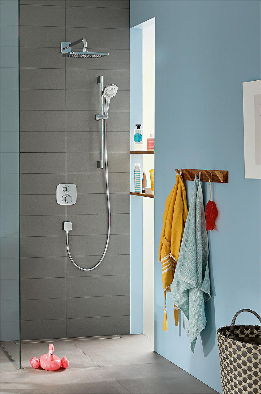 Hansgrohe Croma Select E Vario Handbrause 3 Strahlarten Ø 110 mm weiß/chrom