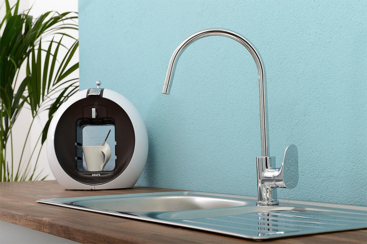Mitigeur d'évier Enove bec pivotant saillie 205 mm chromé