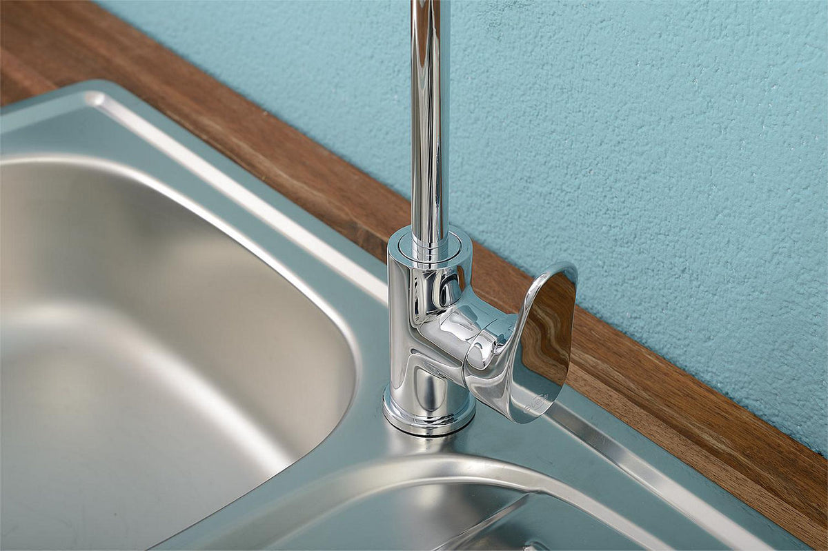 Mitigeur d'évier Enove bec pivotant saillie 205 mm chromé