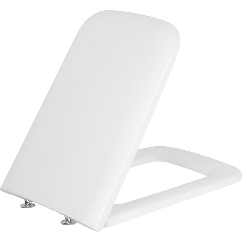 Abattant WC Geberit ICon Square blanc, fermeture douce fixation par le dessus