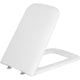 Abattant WC Geberit ICon Square blanc, fermeture douce fixation par le dessus